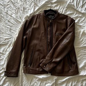 Lucky Brand Bonneville Brown Leather Jacket